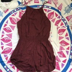 Brandy Melville Maroon Romper